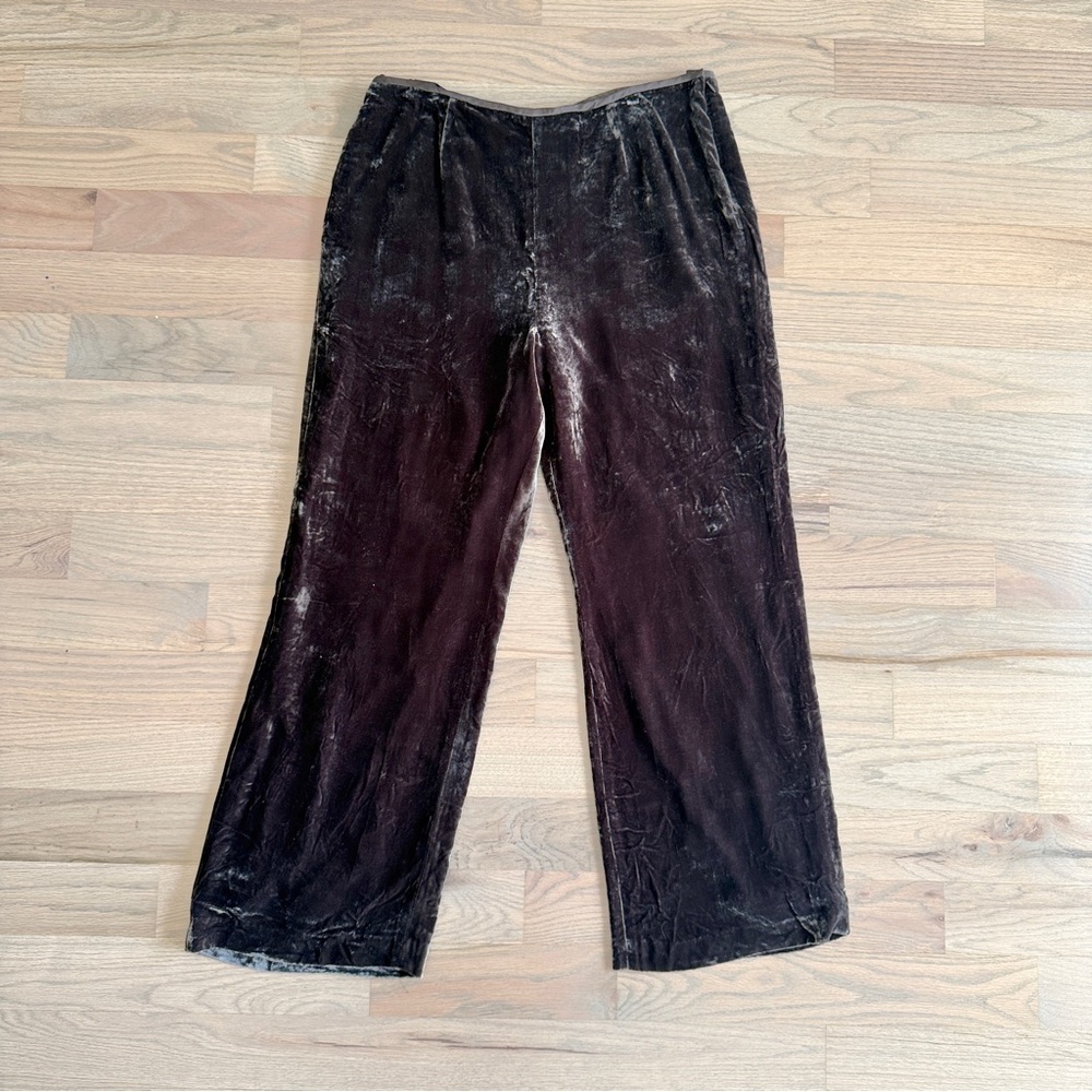 Sunny Choi Silk Blend Velvet Dress Pants 14